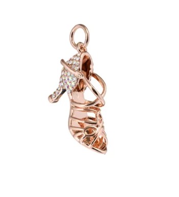 Colgante Platino Rosa y Strass de Cristal